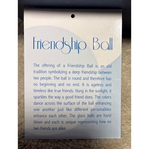 Handcrafted Glass Friendship Ball Ornament White & Gold Speckled Gift Box - Picture 2 of 7